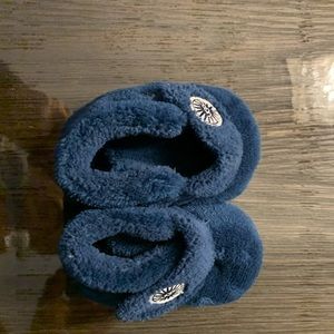 Blue fuzzy Ugg booties